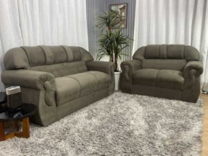 Sofá 2 e 3 Lugares Marrom Cappuccino 609 Corsa