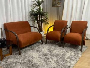 Conjunto Poltronas Braço Madeira Terracota 604 México